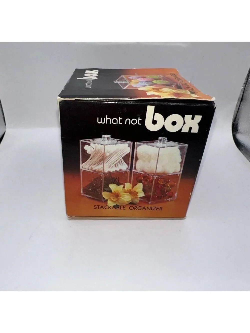 RARE Vintage 1983 Pretty Neat Industries What Not Box Stackable Organizer